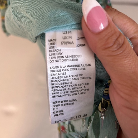 Free People metallic floral balloon sleeve dress - Picture 10 of 12